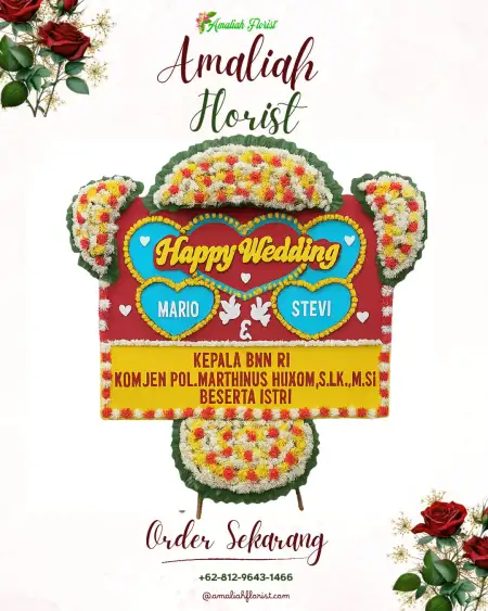 Papan Bunga Pernikahan Bello